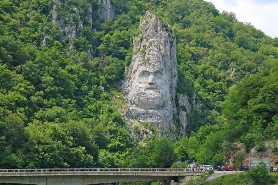 Rock sculpture of Decebalus